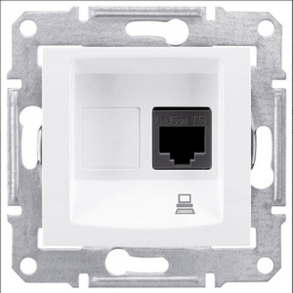 Розетка комп 'ютерна RJ45 cat6 UTP Schneider Electric Sedna Білий SDN4700121